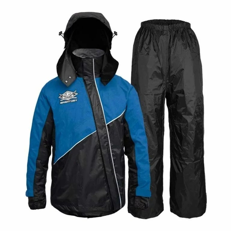 [奧德蒙] Outperform 背包款 終結者斜開專利兩件式風雨衣 藍色 免運-細節圖3