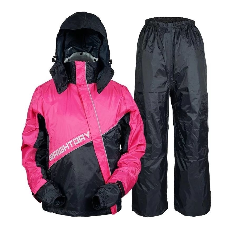 [奧德蒙] Outperform 終結者斜開專利兩件式風雨衣 桃紅 免運-細節圖3