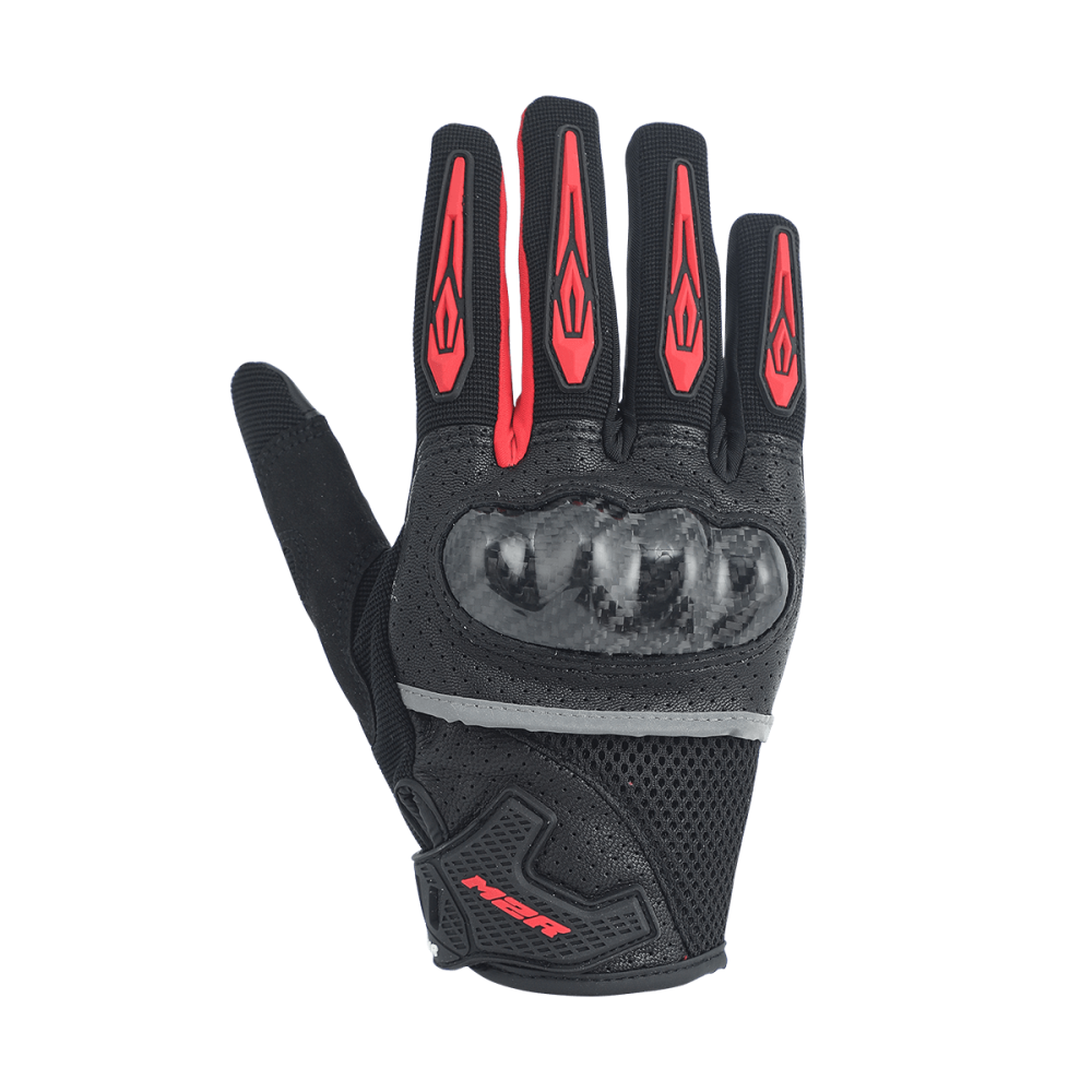 [嘉義安全帽] M2R 四季手套 四季款碳纖手套 G 56 黑紅 免運-細節圖4