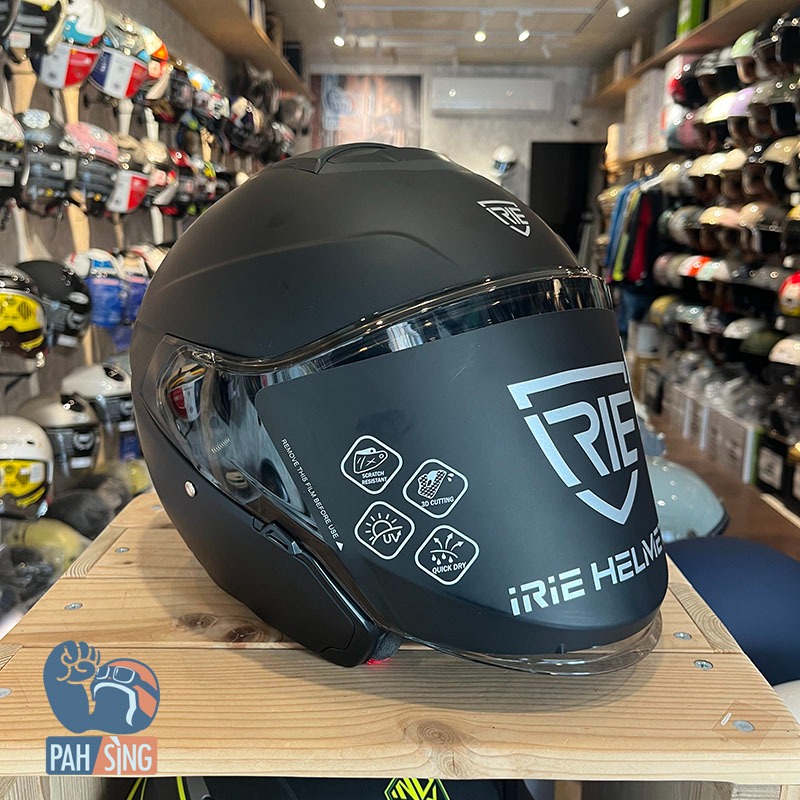 [嘉義安全帽] IRIE NOVA 2.0 消光黑 小帽殼 再贈淡茶鏡片 四分之三 內墨鏡 安全帽-細節圖3