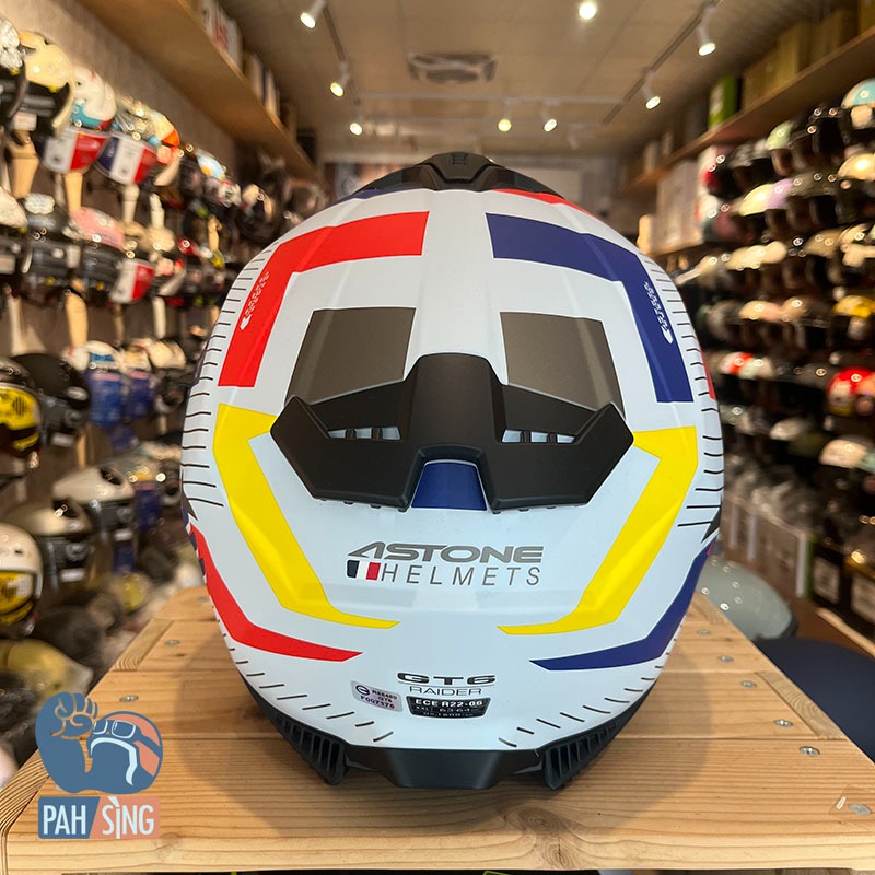 [嘉義安全帽] ASTONE GT6 YB2 平藍紅 內墨鏡 全罩 大帽殼 免運-細節圖5