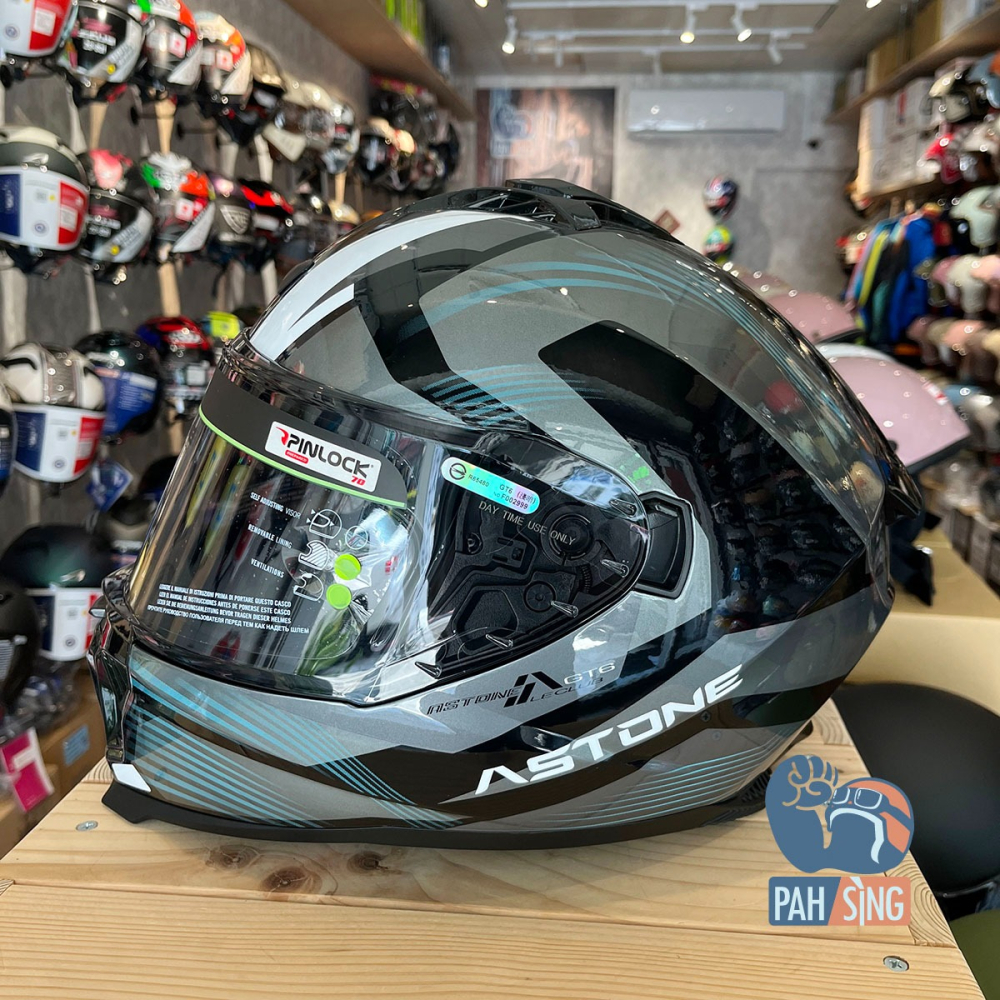 [嘉義安全帽] ASTONE GT6 YB3 黑藍 內墨鏡 全罩 大帽殼 免運-細節圖2