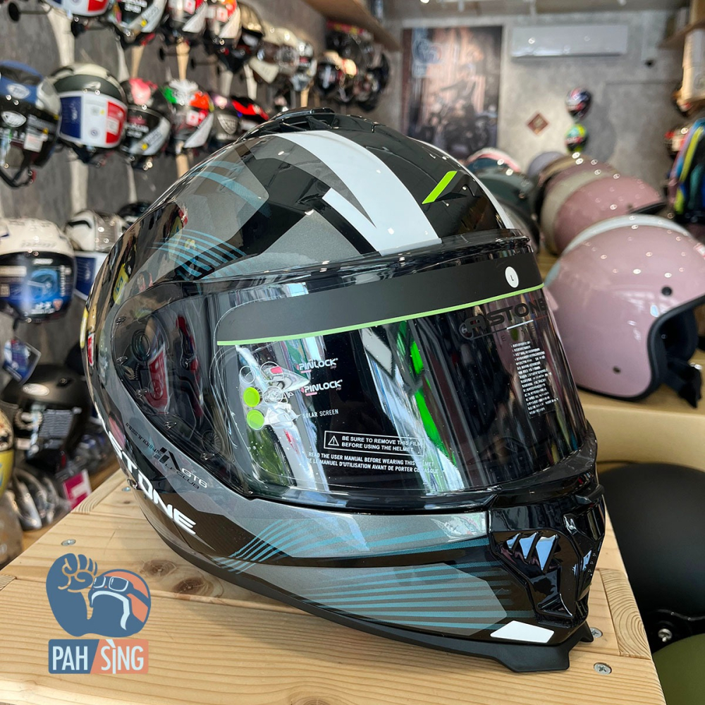 [嘉義安全帽] ASTONE GT6 YB3 黑藍 內墨鏡 全罩 大帽殼 免運-細節圖3