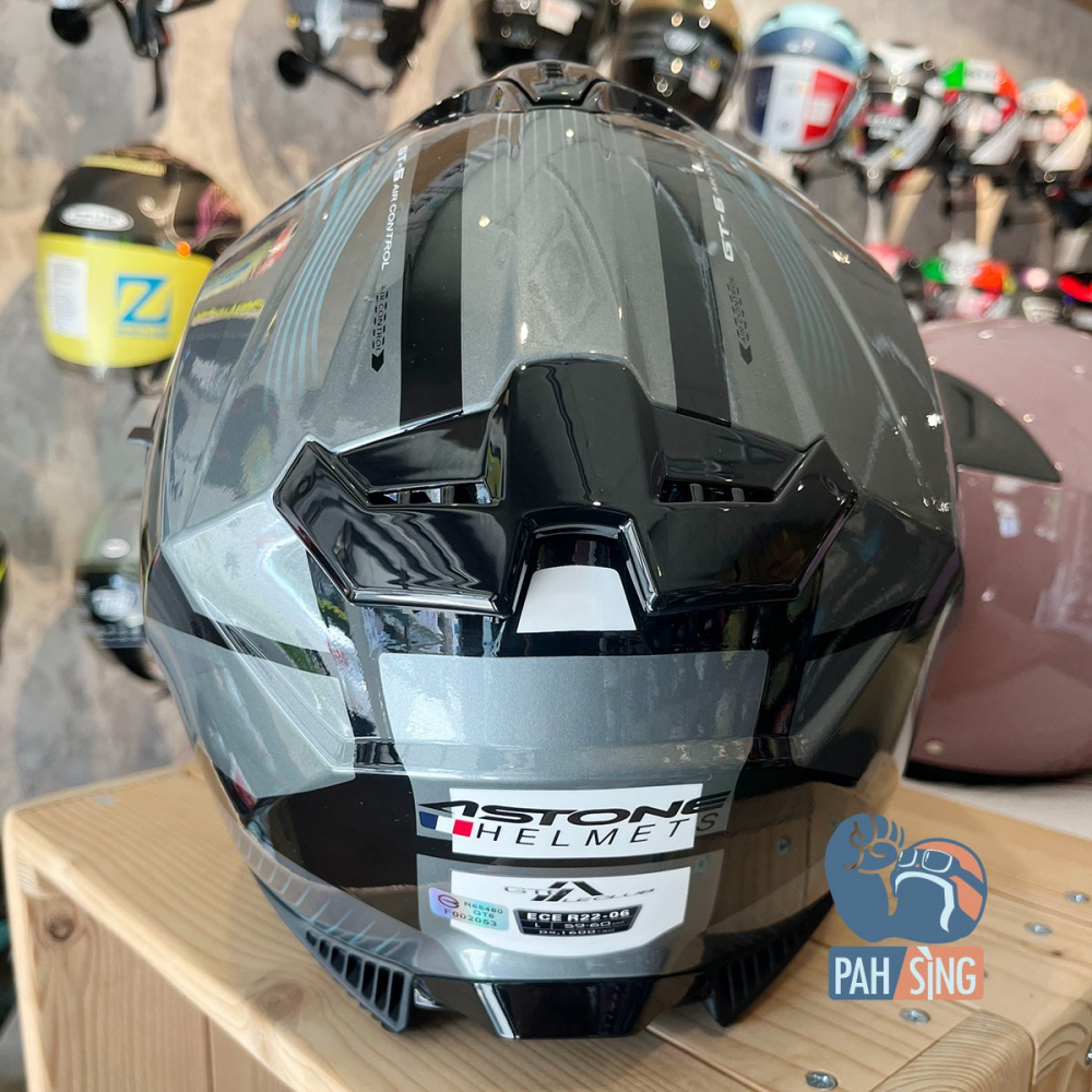 [嘉義安全帽] ASTONE GT6 YB3 黑藍 內墨鏡 全罩 大帽殼 免運-細節圖4