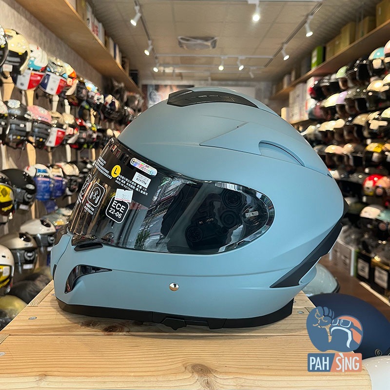 [嘉義安全帽] ZEUS 827 平灰 消光灰 全罩 安全帽 內墨鏡全罩-細節圖2