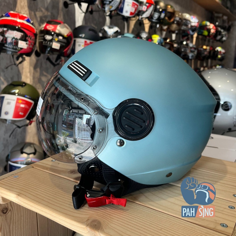 [嘉義安全帽] Penguin 海鳥 107 通風飛行帽 霧粉綠 _海鷗 SEAGULL-細節圖3