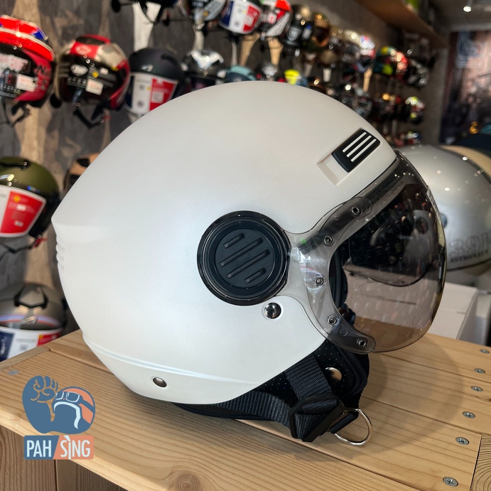 [嘉義安全帽] Penguin 海鳥 107 通風飛行帽 霧粉白 _海鷗 SEAGULL-細節圖4