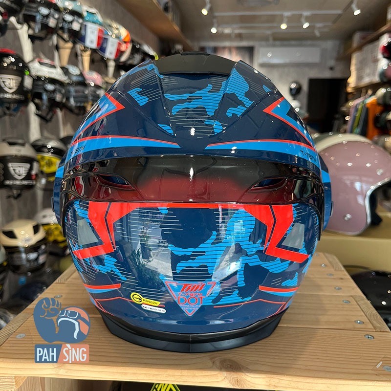 [嘉義安全帽] THH 797N 可樂帽 全罩 可掀式全罩 內墨鏡 安全帽 SPRINT 衝刺 藍紅-細節圖4