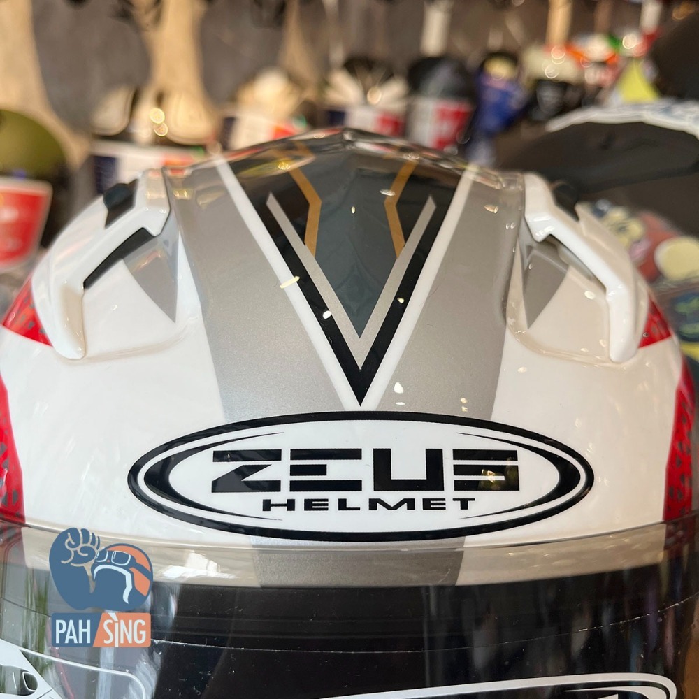 [嘉義安全帽] ZEUS 821 全罩安全帽 小帽殼 小頭圍 女生全罩 紅白彩繪-細節圖6