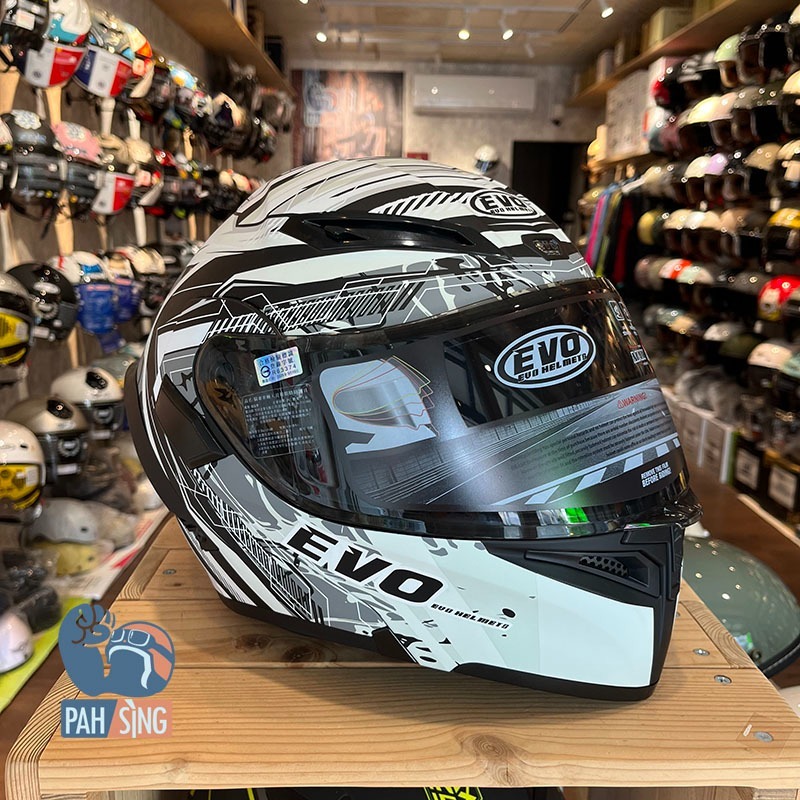 [嘉義安全帽] EVO CA965 海克 雙鏡可樂帽 全罩 可掀式 內墨鏡 安全帽 消光黑紅-細節圖5