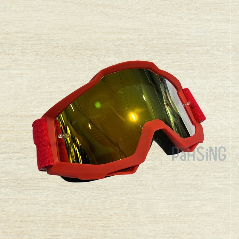 [嘉義安全帽] 復古帽風鏡 山車帽風鏡 山車帽護目鏡 護目鏡 運動風鏡 紅框 電鍍鏡片-細節圖2