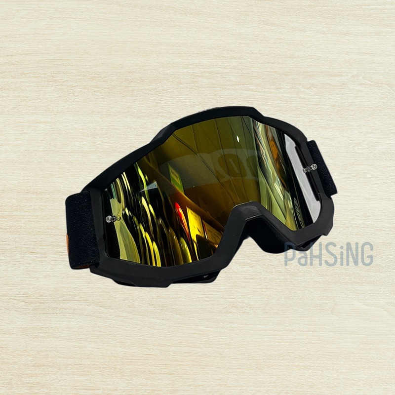 [嘉義安全帽] 復古帽風鏡 山車帽風鏡 山車帽護目鏡 護目鏡 運動風鏡 黑框 電鍍鏡片-細節圖2