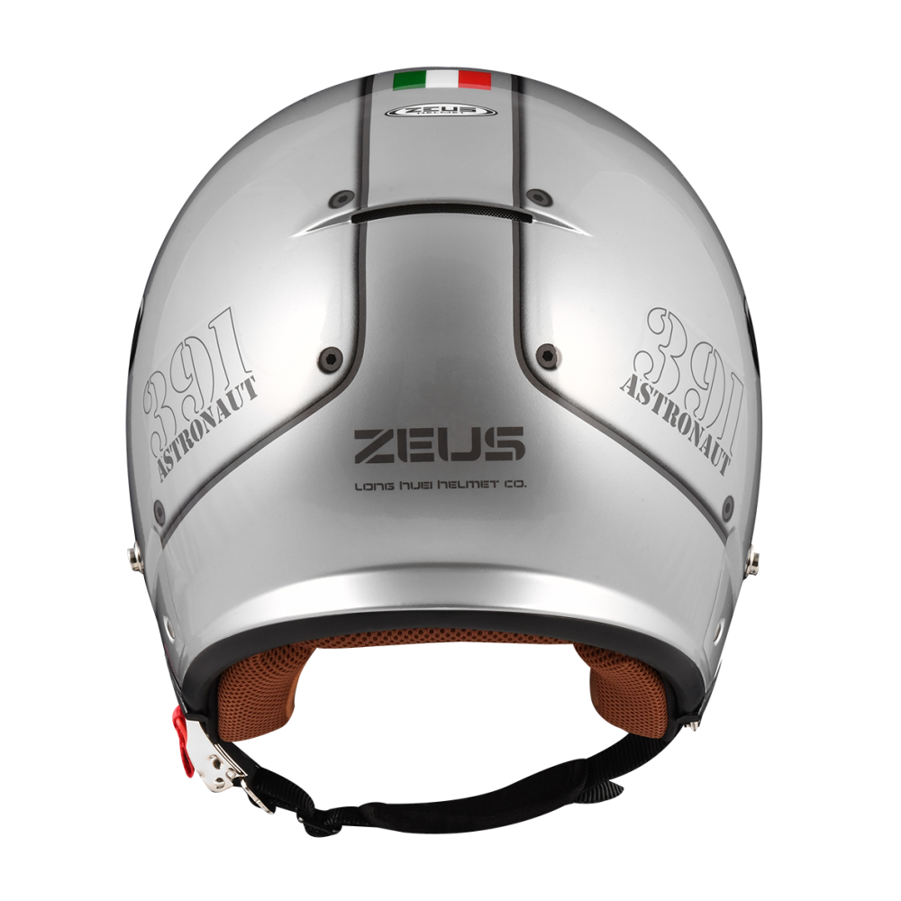 [嘉義安全帽] ZEUS 391 A29 太空帽 白黑銀 四分之三安全帽-細節圖5