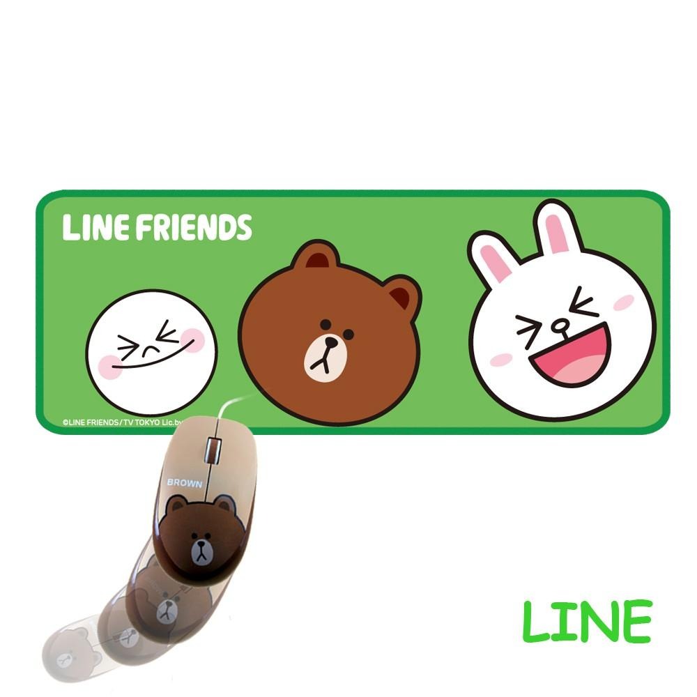 【LINE FRIENDS】 經典人物滑鼠墊&熊大滑鼠禮盒組(LN-L04)-細節圖2