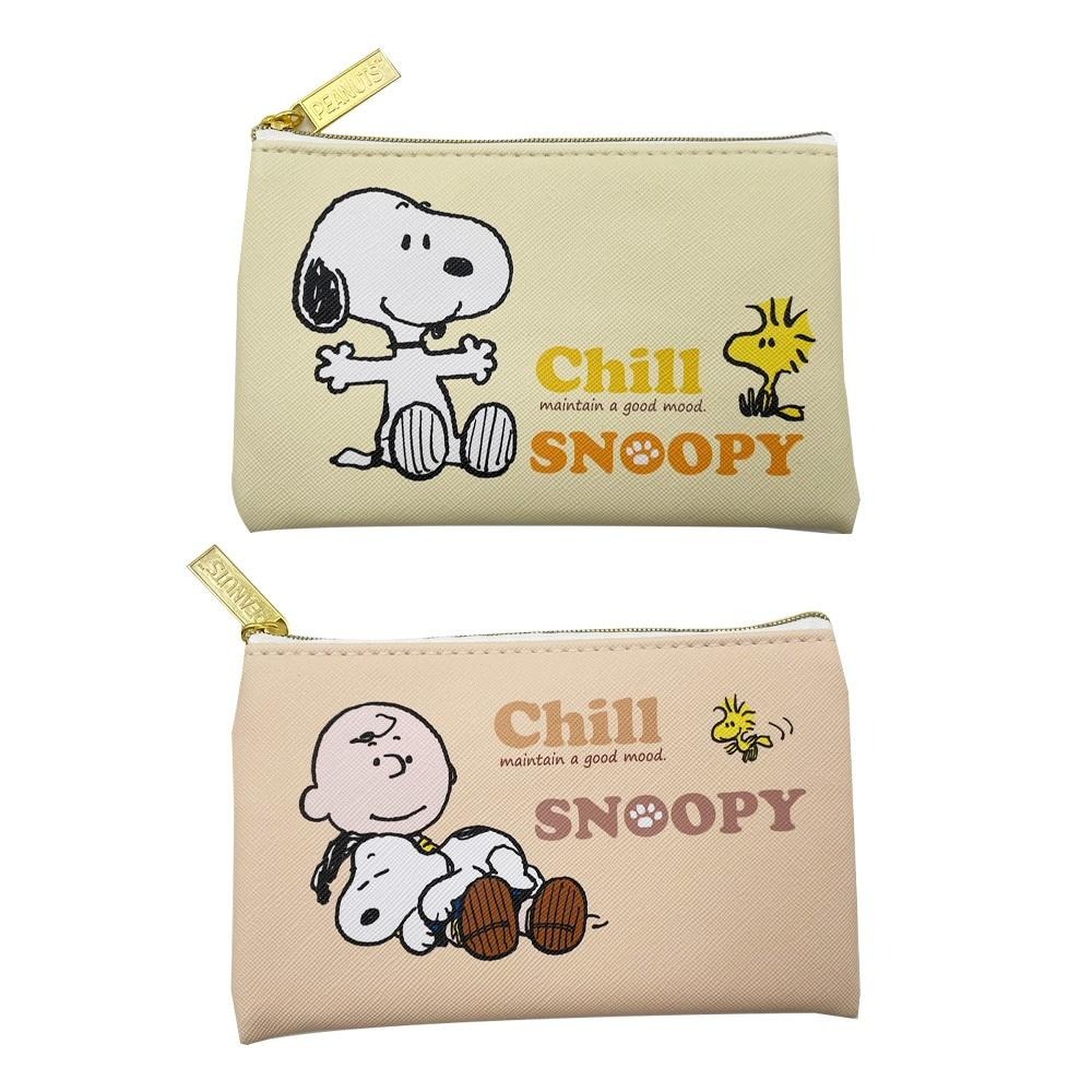 史努比 Snoopy 皮質拉鍊袋(S) 筆袋 收納袋 小物收納【5ip8】WP0334-細節圖3