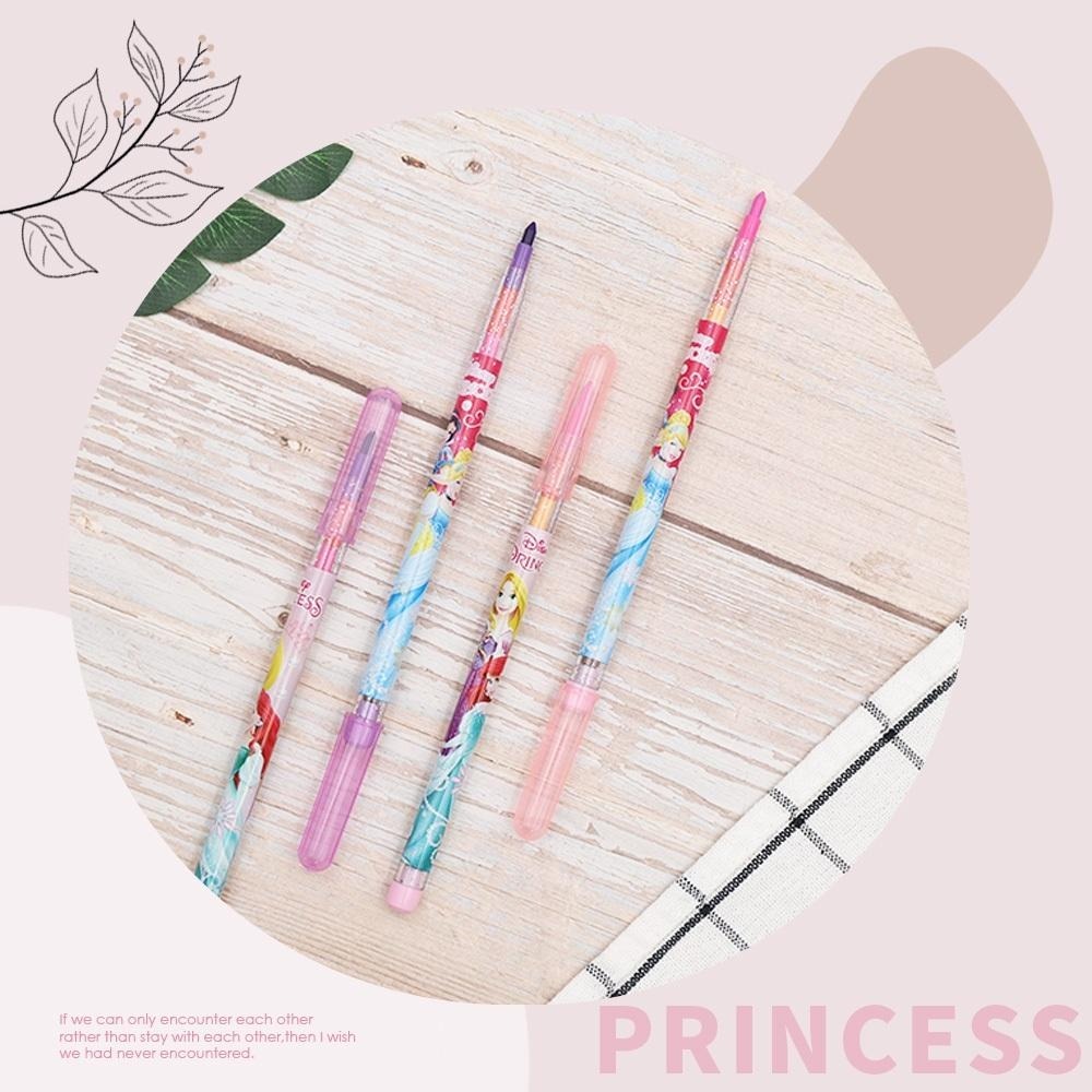 迪士尼 Disney 公主系列 彩虹筆(4入) 色鉛筆 文具 彩虹鉛筆 細彩虹筆 【5ip8】WP0398-細節圖4