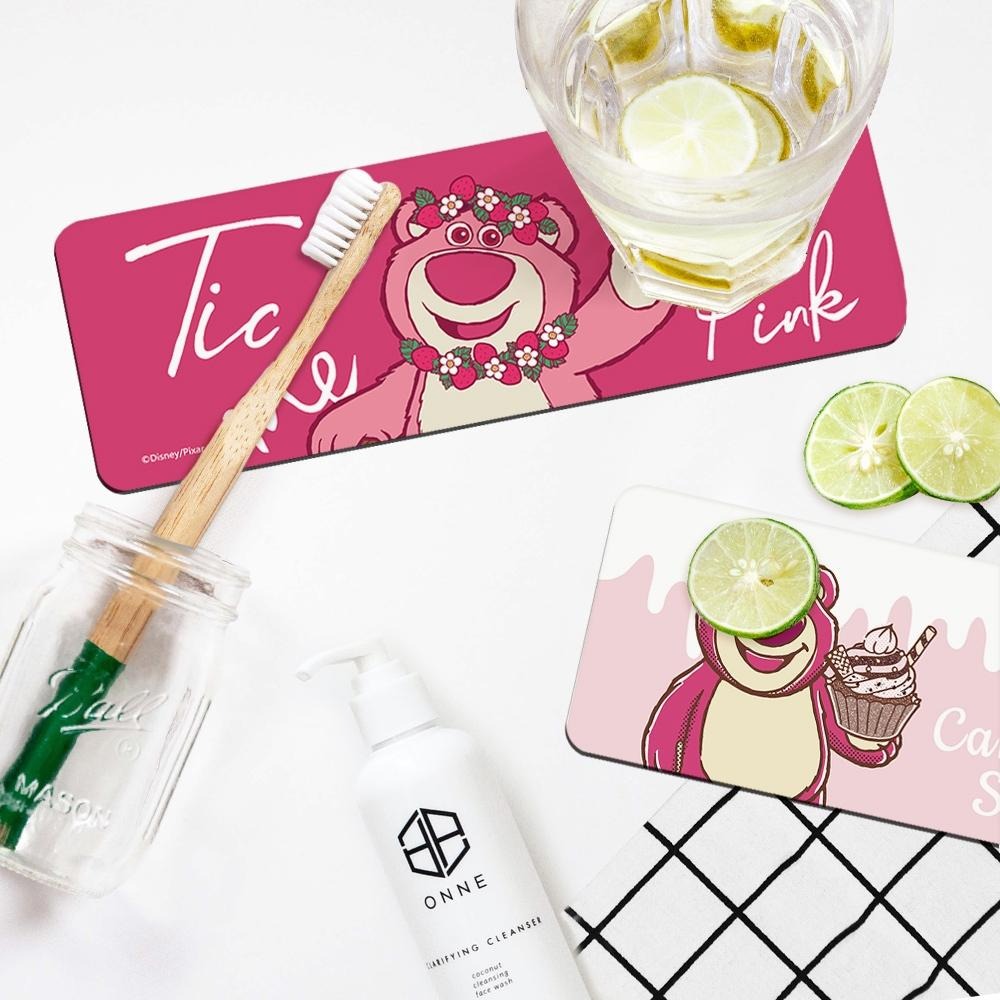 迪士尼 Disney 熊抱哥 軟式珪藻土洗漱墊 24x8 正版授權 台灣製造 草莓熊 玩具總動員【5ip8】-細節圖5