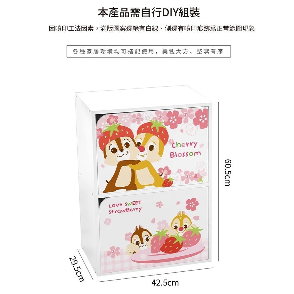 迪士尼 Disney 櫻花系列 雙層二門櫃 二層櫃 木櫃 收納櫃 奇奇蒂蒂 維尼【5ip8】DN0207-細節圖8