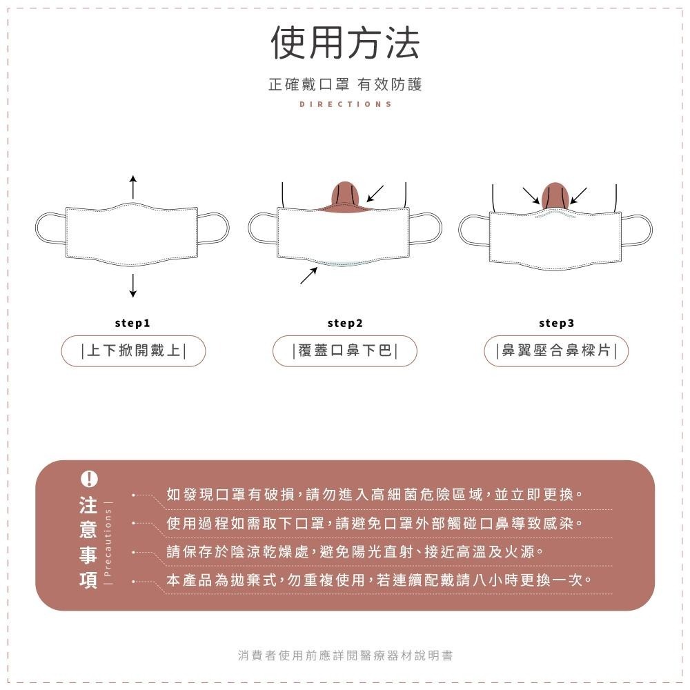 史努比 Snoopy 平面連續醫療口罩 醫用口罩 台灣製造 成人口罩 (10入/盒)【5ip8】浪漫愛心-細節圖9