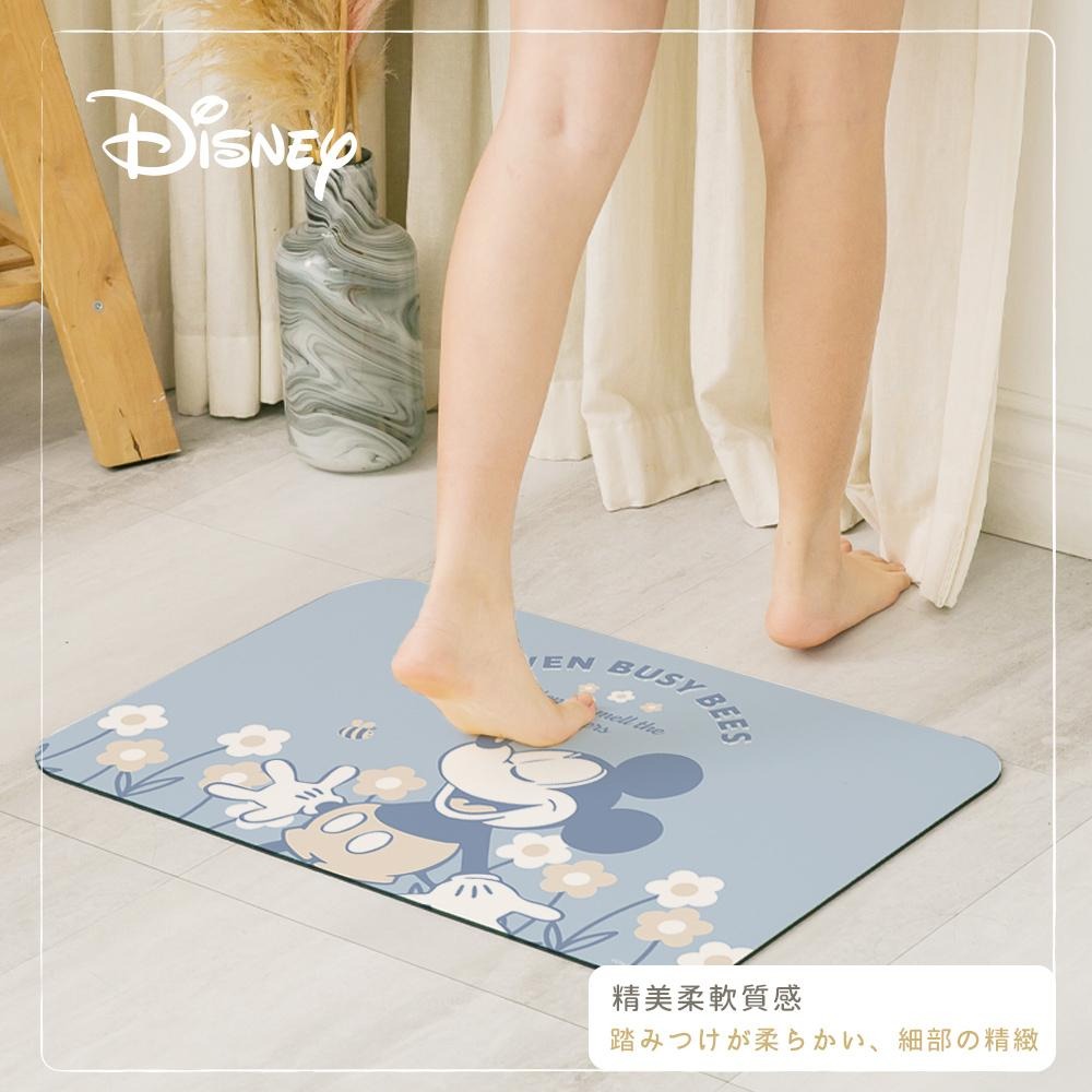 迪士尼 Disney 米奇米妮普普花 軟式珪藻土地墊60x40 硅藻土 腳踏墊 防潮  吸水墊【5ip8】DN0467-細節圖8