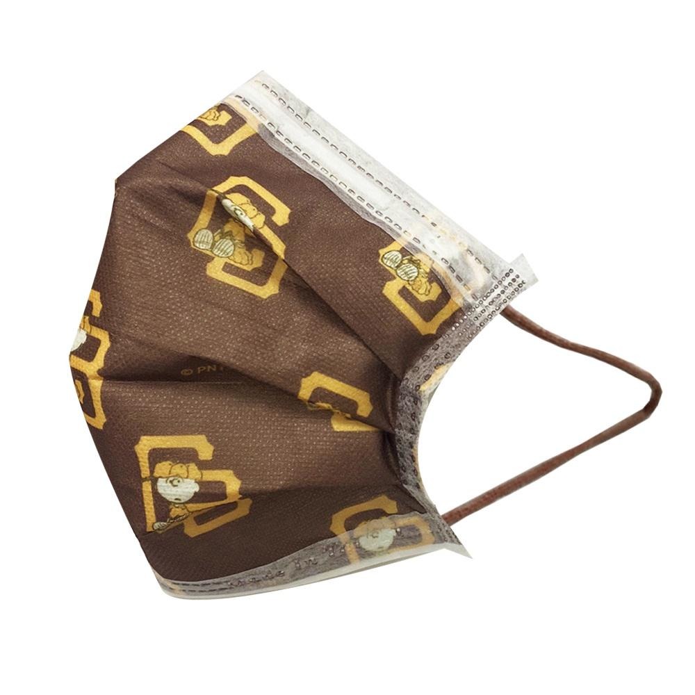 史努比 Snoopy 平面醫療口罩 醫用口罩 台灣製造 成人/兒童 (10入/盒)【5ip8】捕手款HW0027-細節圖2