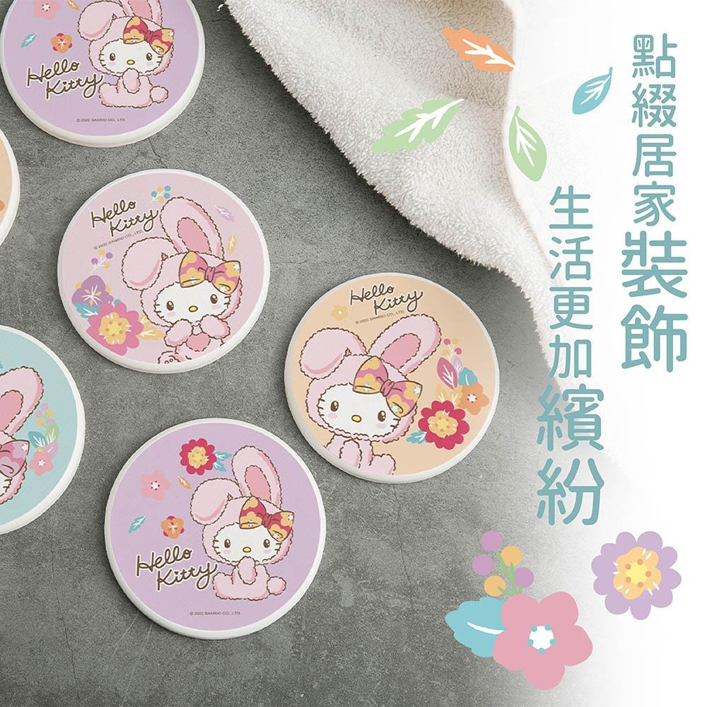 三麗鷗 Sanrio 兔年系列 硬式珪藻土吸水杯墊 (2入組) 杯墊 防潮 硅藻土 防滑墊 隔熱墊【5ip8】-細節圖6