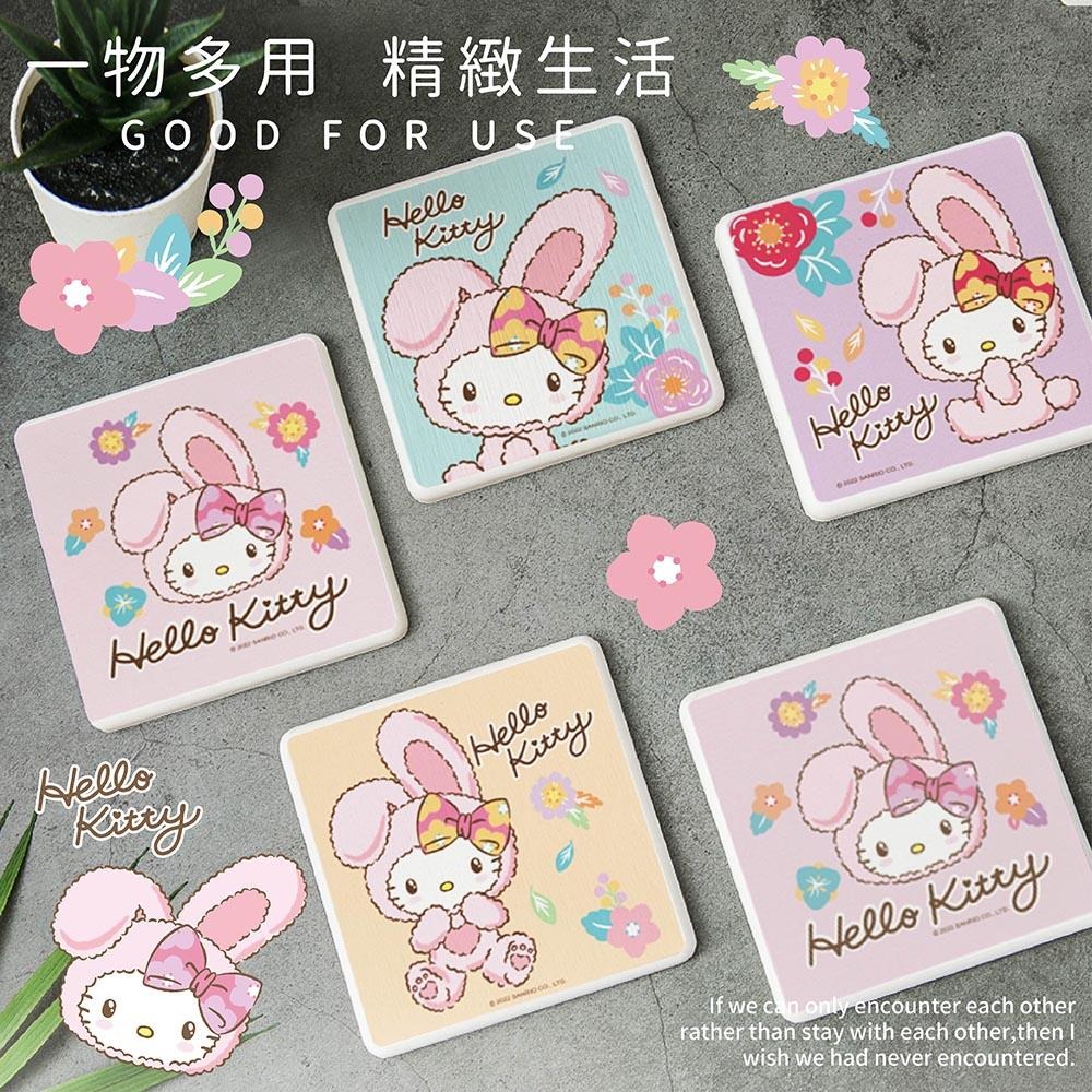 三麗鷗 Sanrio 兔年系列 硬式珪藻土吸水杯墊 (2入組) 杯墊 防潮 硅藻土 防滑墊 隔熱墊【5ip8】-細節圖8