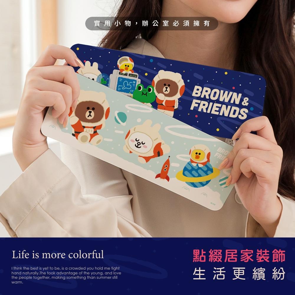 LINE FRIENDS 熊大外太空系列 軟式珪藻土吸水洗漱墊 硅藻土 瀝水 浴室收納 防潮 【5ip8】-細節圖6