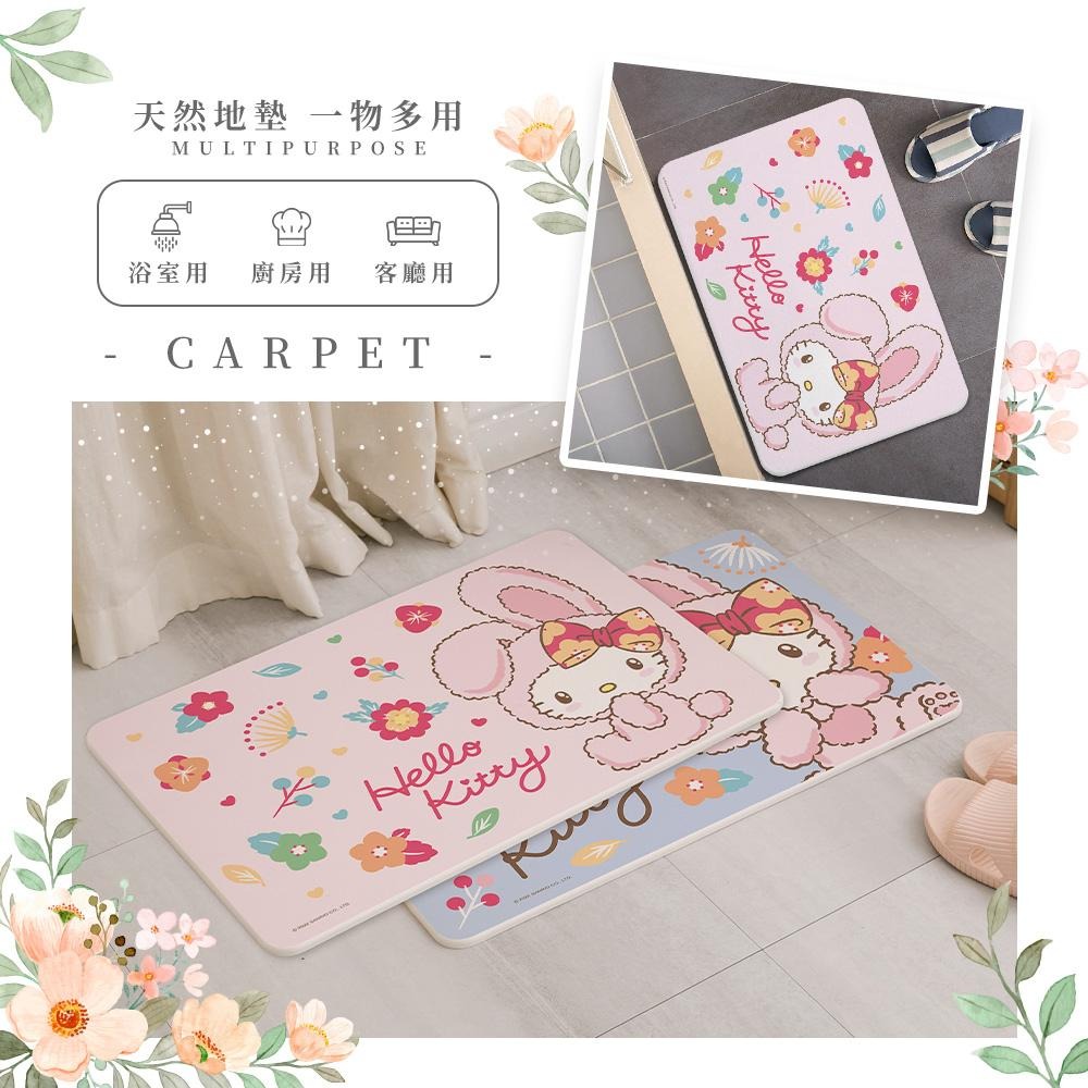 三麗鷗 Sanrio 兔年系列 硬式珪藻土地墊 60x39x0.9 硅藻土 腳踏墊 防潮  吸水墊【5ip8】-細節圖7