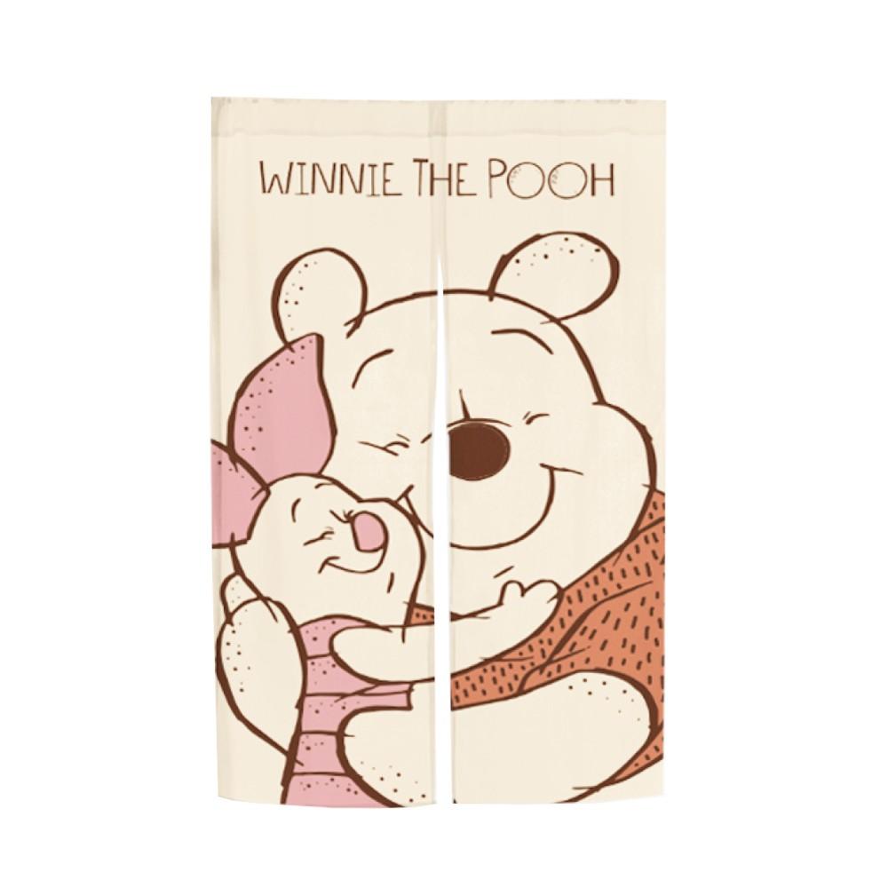 迪士尼 Disney 長門簾 雙開門簾 日系門簾 正版授權 台灣製造 小豬 小熊維尼【5IP8】DN0258-細節圖2