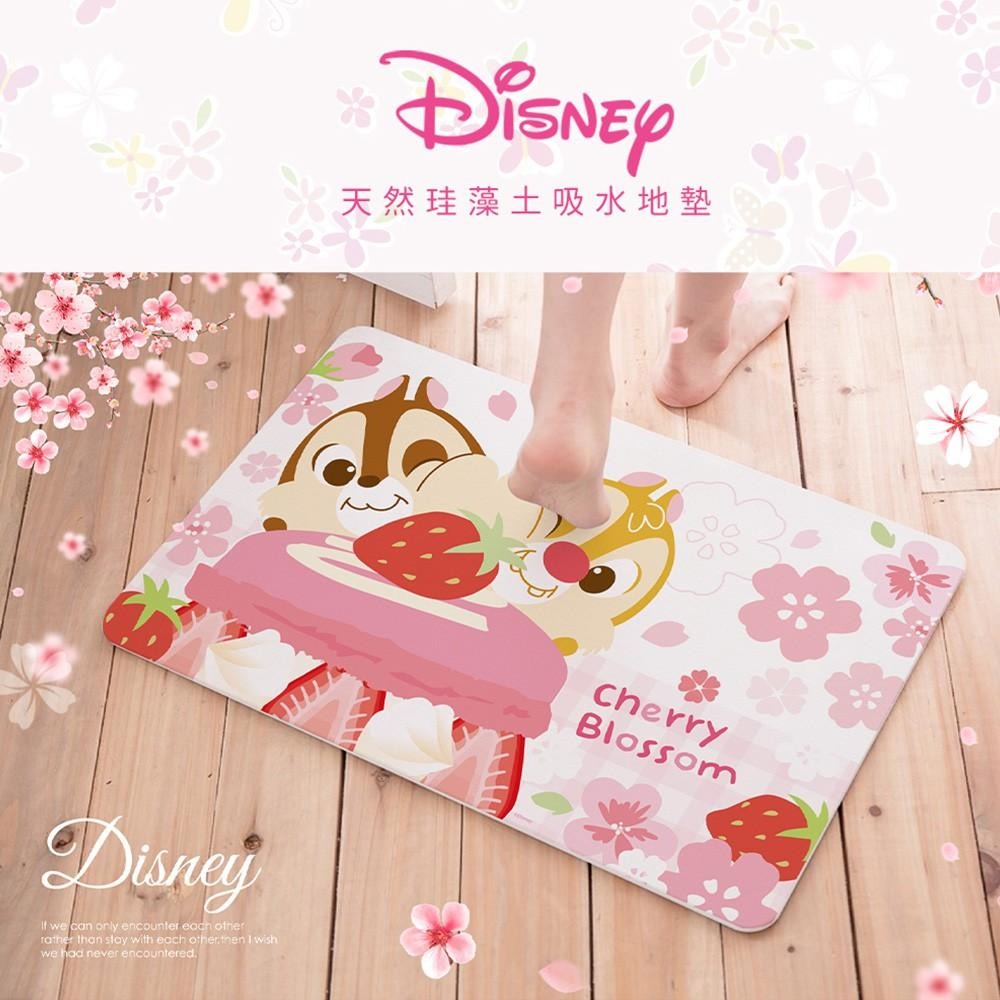 迪士尼Disney 櫻花季珪藻土吸水地墊60x39 維尼 奇奇蒂蒂 邦妮 硅藻土腳踏墊 防潮【5ip8】DN0277-細節圖3