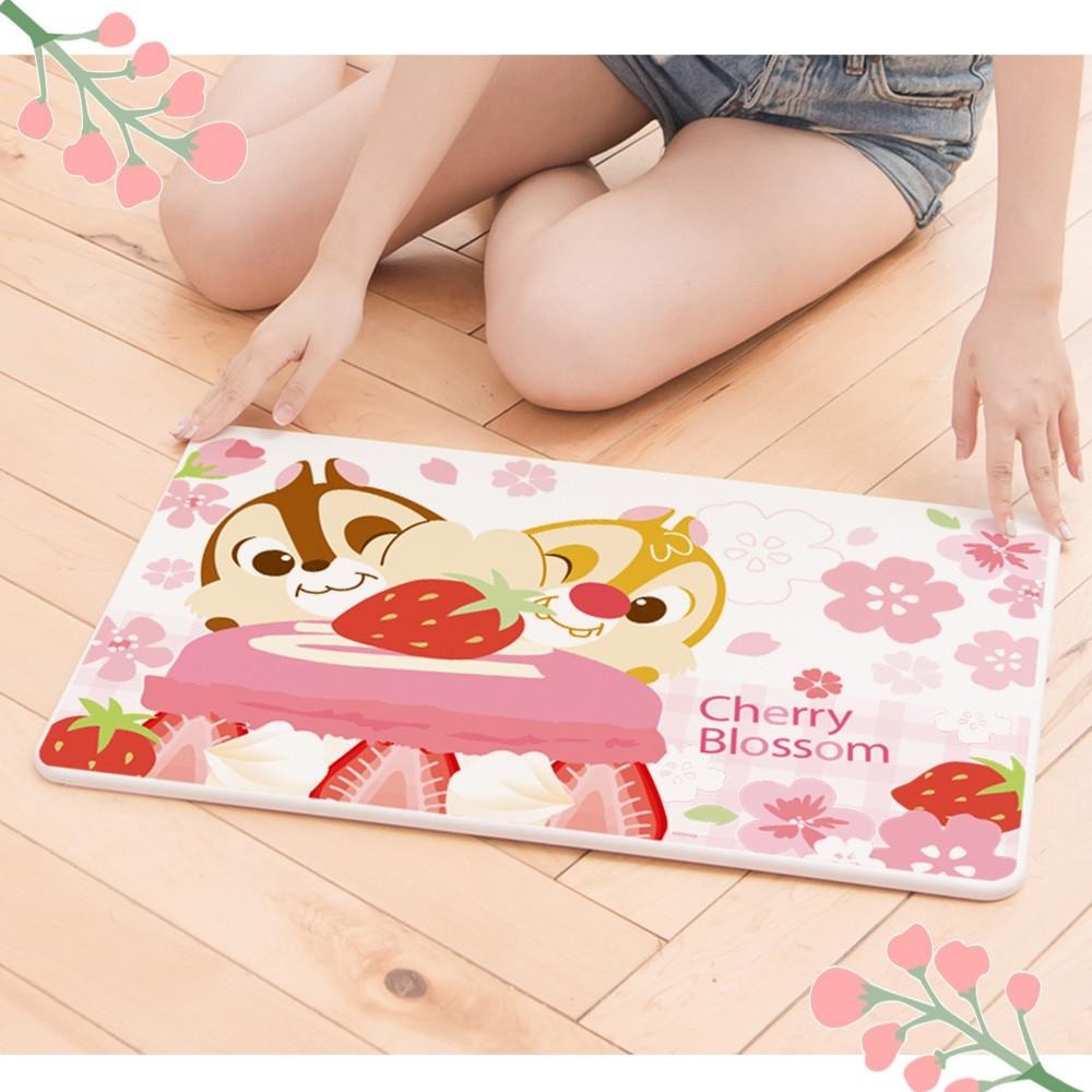 迪士尼Disney 櫻花季珪藻土吸水地墊60x39 維尼 奇奇蒂蒂 邦妮 硅藻土腳踏墊 防潮【5ip8】DN0277-細節圖4