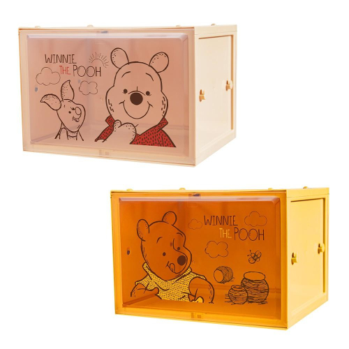 迪士尼 Disney 小熊維尼 壓扣式PP收納盒 整理盒 可推疊 台灣製造 正版授權【5ip8】