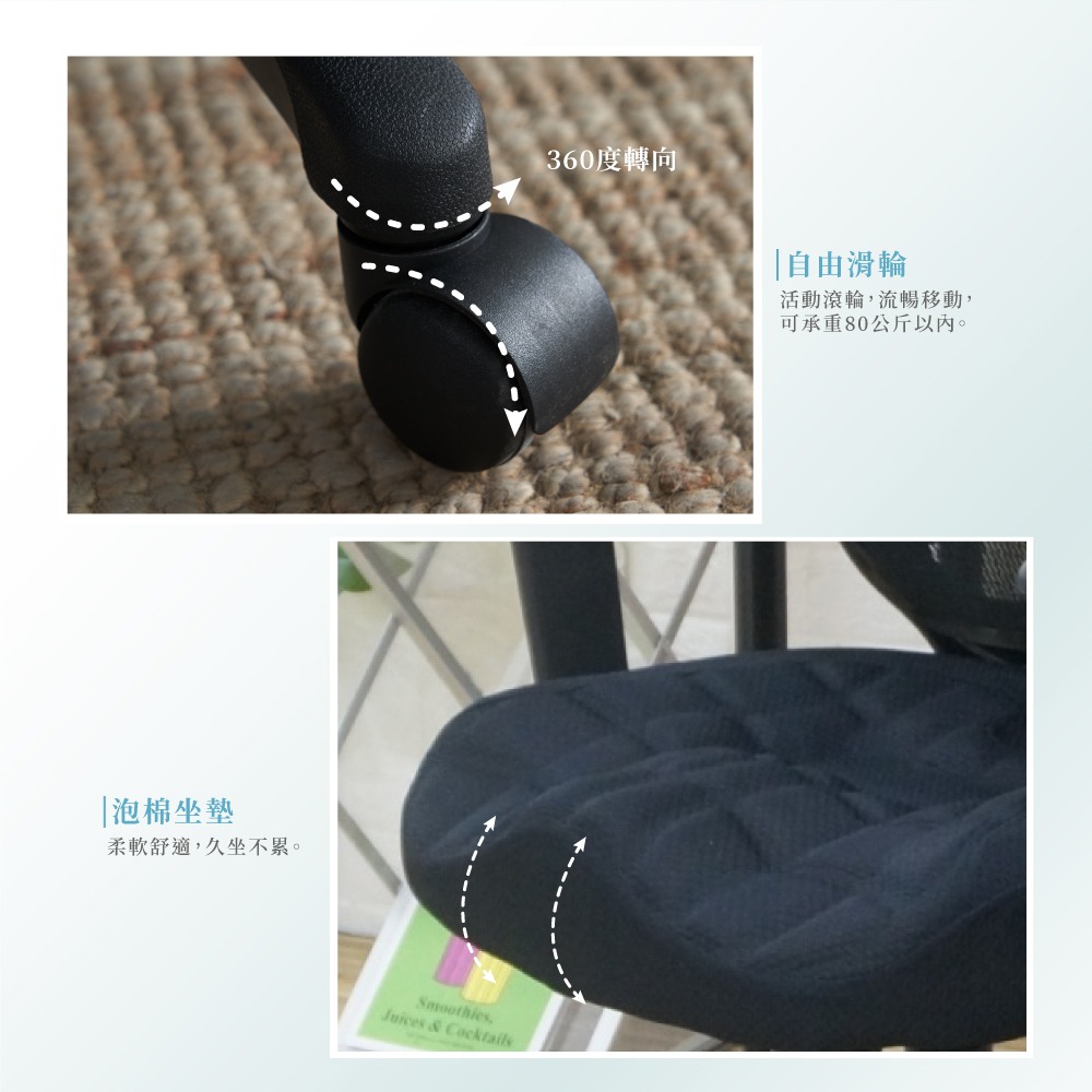 台灣製造EL-19 透氣辦公椅 舒適透氣 符合人體工學【5ip8】SC0012-細節圖3