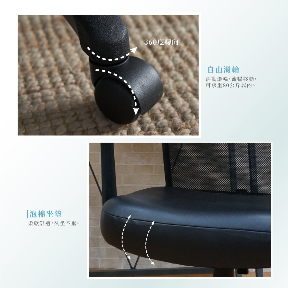 台灣製造PM-02A舒適電腦椅 舒適透氣 符合人體工學(多色可選) 【5ip8】SC0030-細節圖3