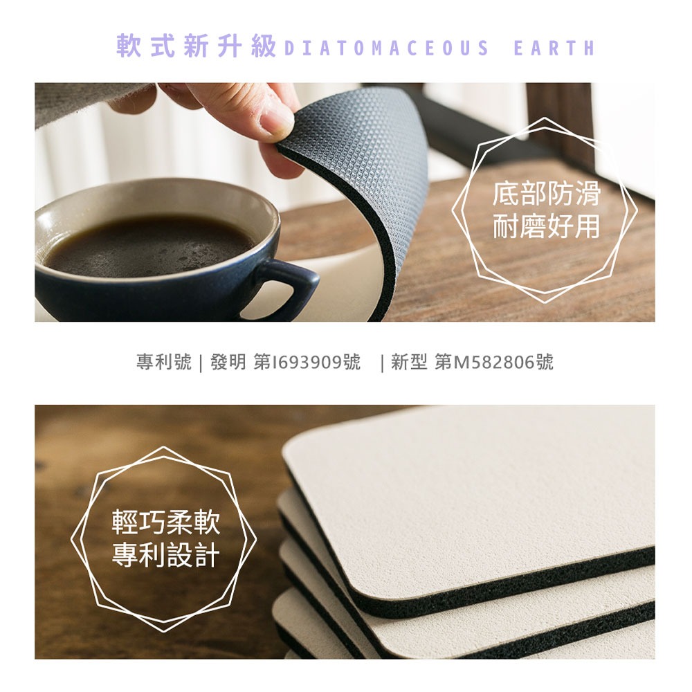 台灣製造 閃閃發光軟式珪藻土洗漱墊 24*8*0.5  防潮 杯墊 瀝水 吸水墊 浴室收納 【5ip8】FM4101-細節圖5