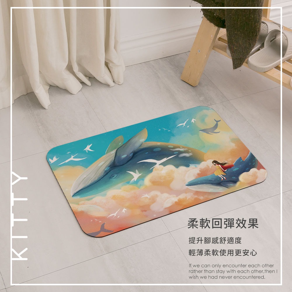 台灣製造 夢幻風軟式珪藻土地墊 60*40地墊 防潮 腳踏墊 硅藻土 吸水墊踏墊 吸水墊 【5ip8】FM4100-細節圖7