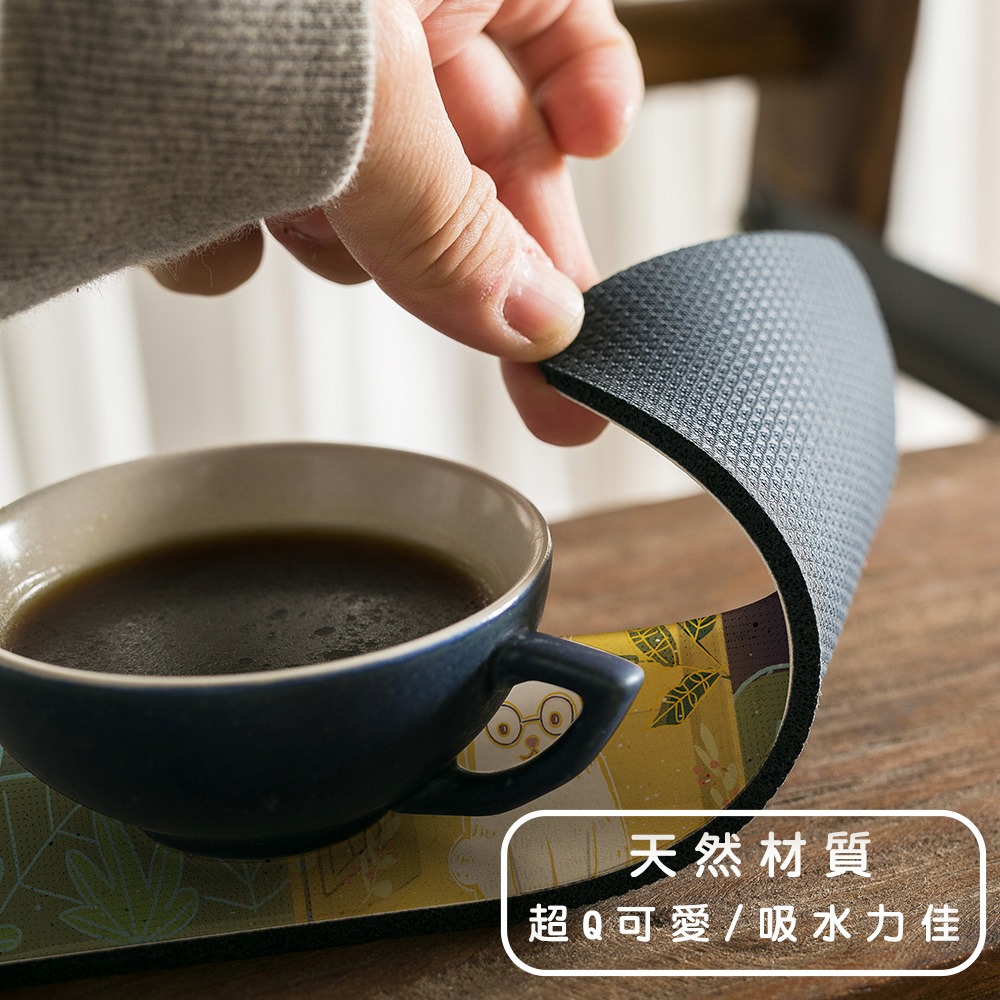 台灣製造童話系列軟式珪藻土洗漱墊 24*8*0.5  防潮 杯墊 瀝水 吸水墊 浴室收納 【5ip8】FM4107-細節圖4
