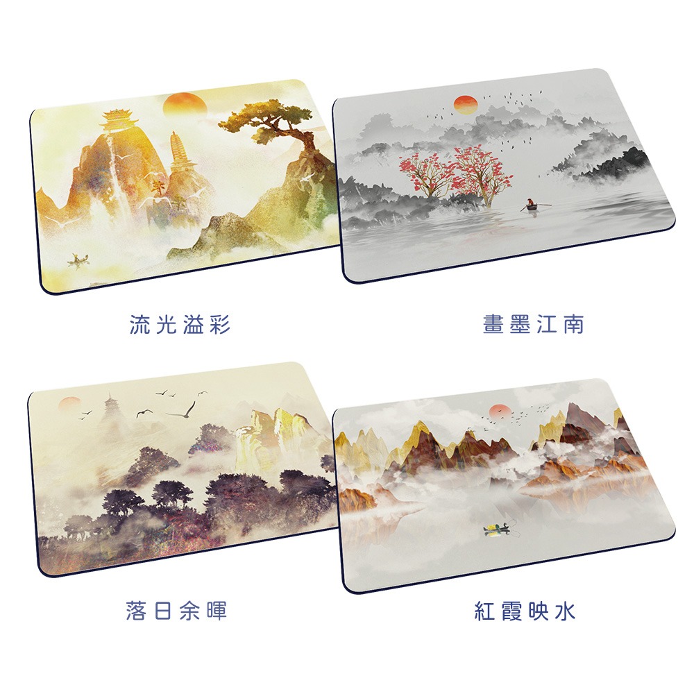 台灣製造 水墨軟式珪藻土地墊 60*40地墊 防潮 腳踏墊 硅藻土 吸水墊踏墊 吸水墊 【5ip8】FM4103-細節圖10