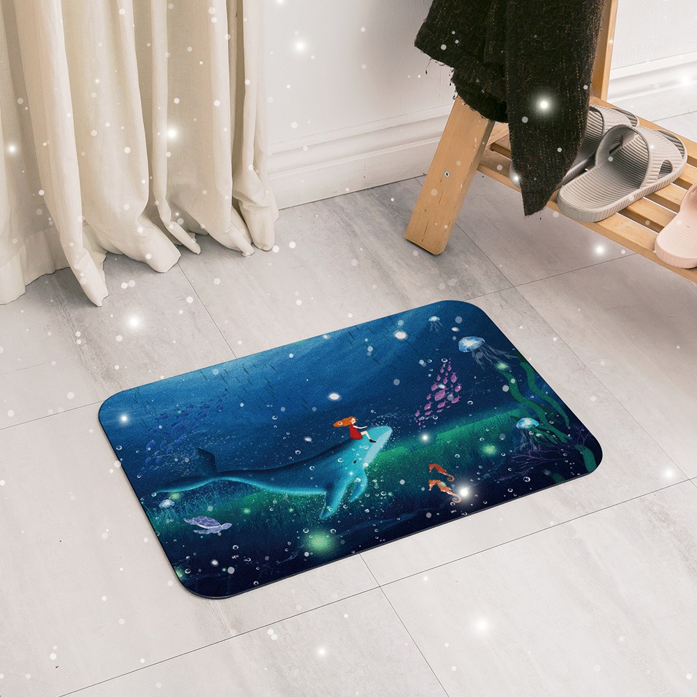 台灣製造 藍色系列軟式珪藻土地墊 60*40地墊 防潮 腳踏墊 硅藻土 吸水墊踏墊 吸水墊 【5ip8】FM4105-細節圖3