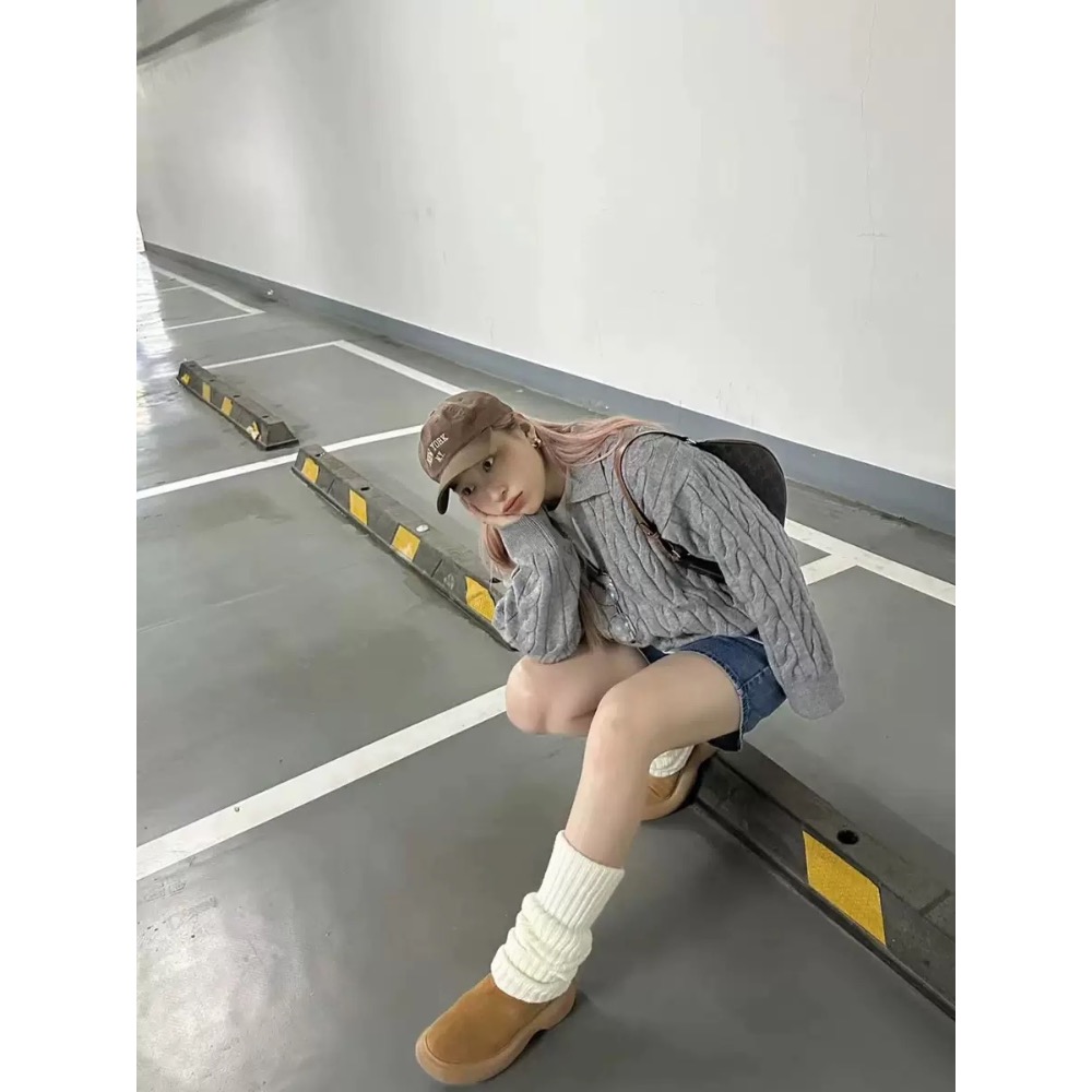 針織堆堆襪 堆堆襪 長襪 日系Jk襪 泡泡襪 中筒襪 襪套 原宿風  小腿襪 中筒襪 辣妹襪-細節圖6