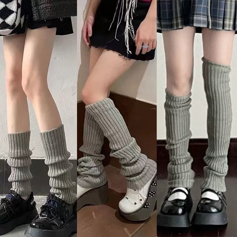 針織堆堆襪 堆堆襪 長襪 日系Jk襪 泡泡襪 中筒襪 襪套 原宿風  小腿襪 中筒襪 辣妹襪-細節圖7