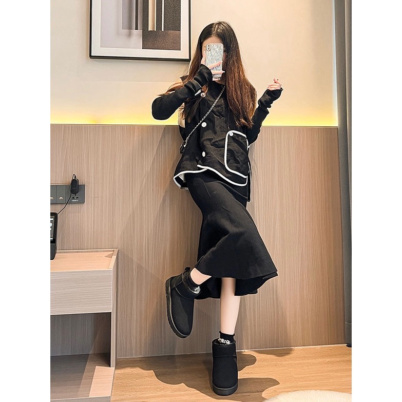 大尺碼雪靴［36-44］雪靴 雪地靴 厚底靴 棉靴 刷毛靴 加絨靴 加厚 保暖靴 短靴 踝靴 女靴-細節圖8