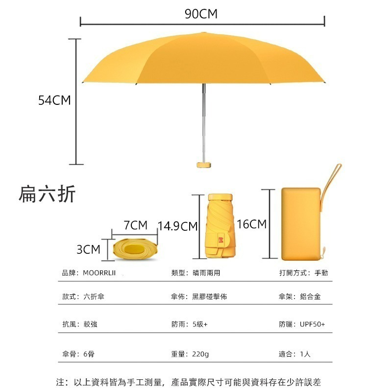 MOORRLII 口袋傘 迷你傘 輕量傘 防曬傘 遮陽傘 折傘 摺傘 晴雨傘 輕量雨傘 折疊雨傘 迷你雨傘 折疊傘 小傘-細節圖9