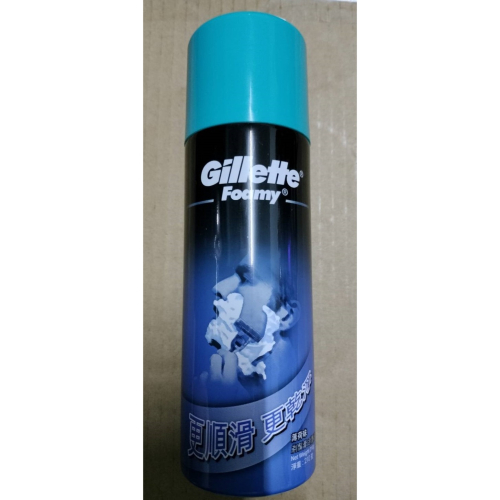 Gillette 吉列 Foamy 男仕 剃鬍膏 刮鬍泡210g，薄荷味，使用期限2025年05月止