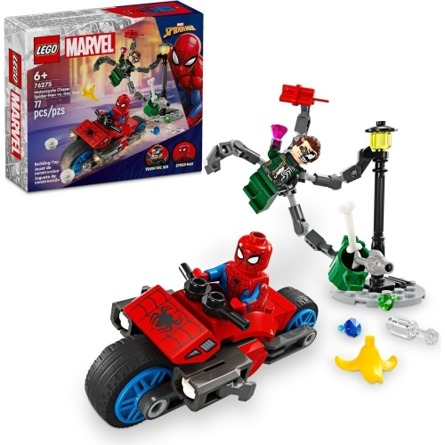 【群樂】盒組 LEGO 76275 SH-機車追逐: 蜘蛛人 vs 八爪博士