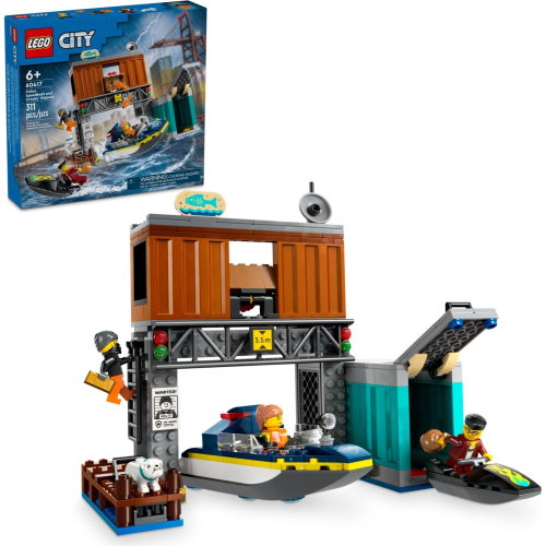 【群樂】盒組 LEGO 60417 City-警察快艇和壞蛋藏身處
