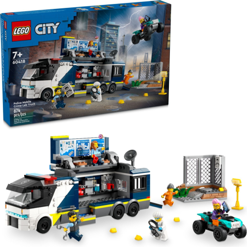 可刷卡 【群樂】建議選郵寄 盒組 LEGO 60418 City-警察行動刑事實驗室