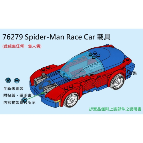 【群樂】LEGO 76279 拆賣 Race Car 載具