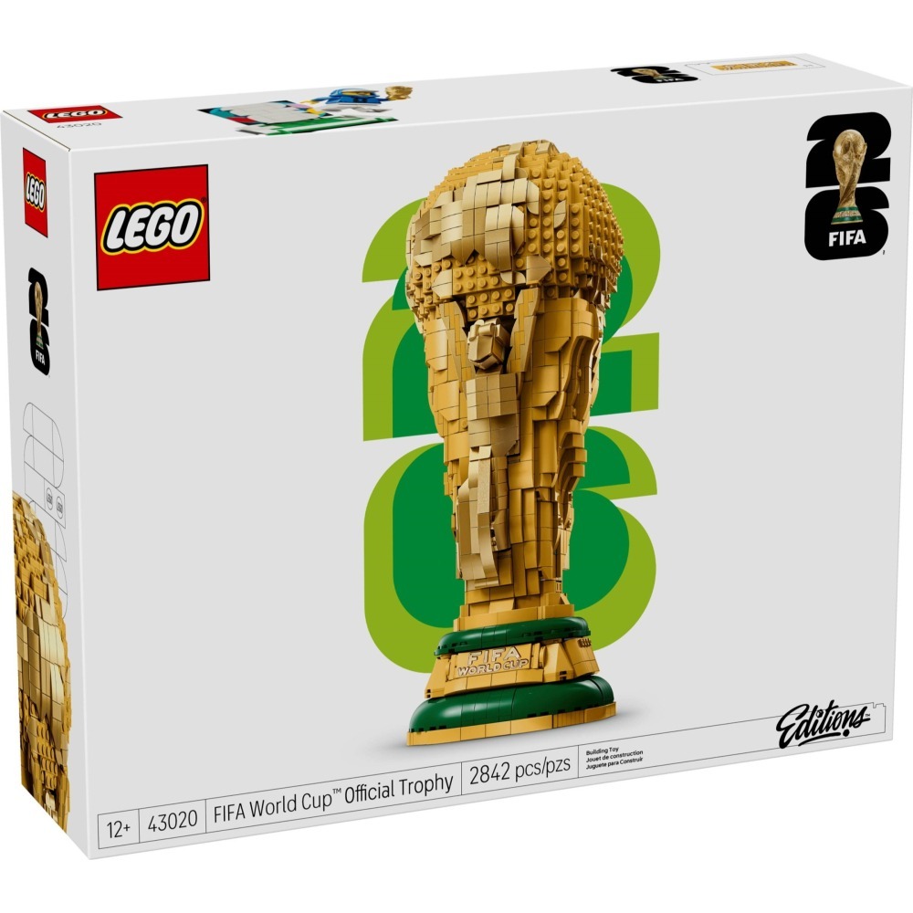 可刷卡【群樂】郵寄 盒組 LEGO 43020 Editions Sports-FIFA世界盃官方獎盃 202603-細節圖3